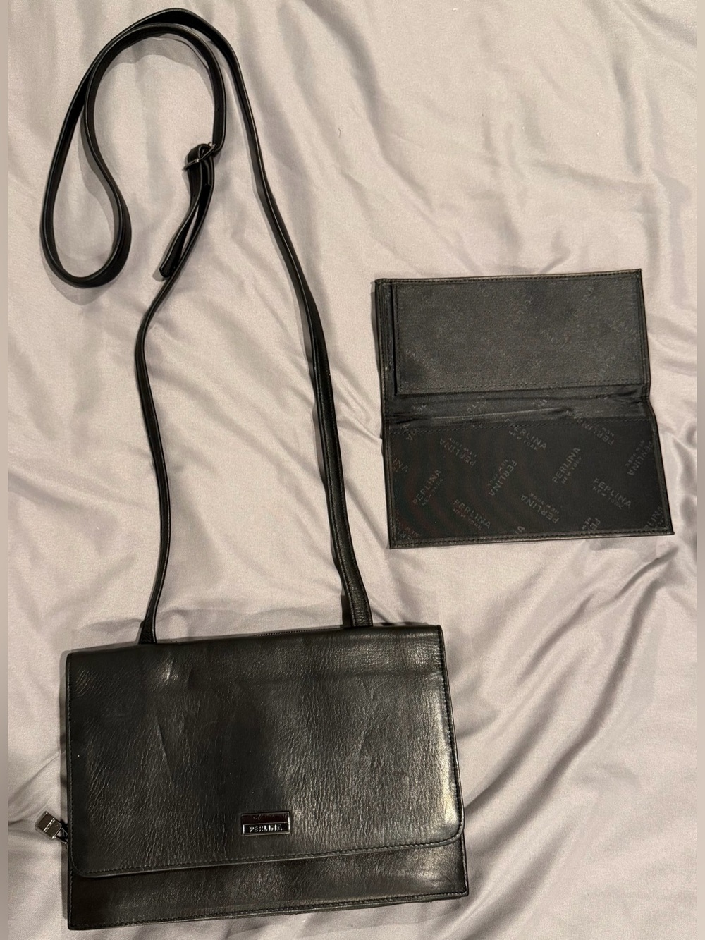 Perlina New York Black Leather Bag